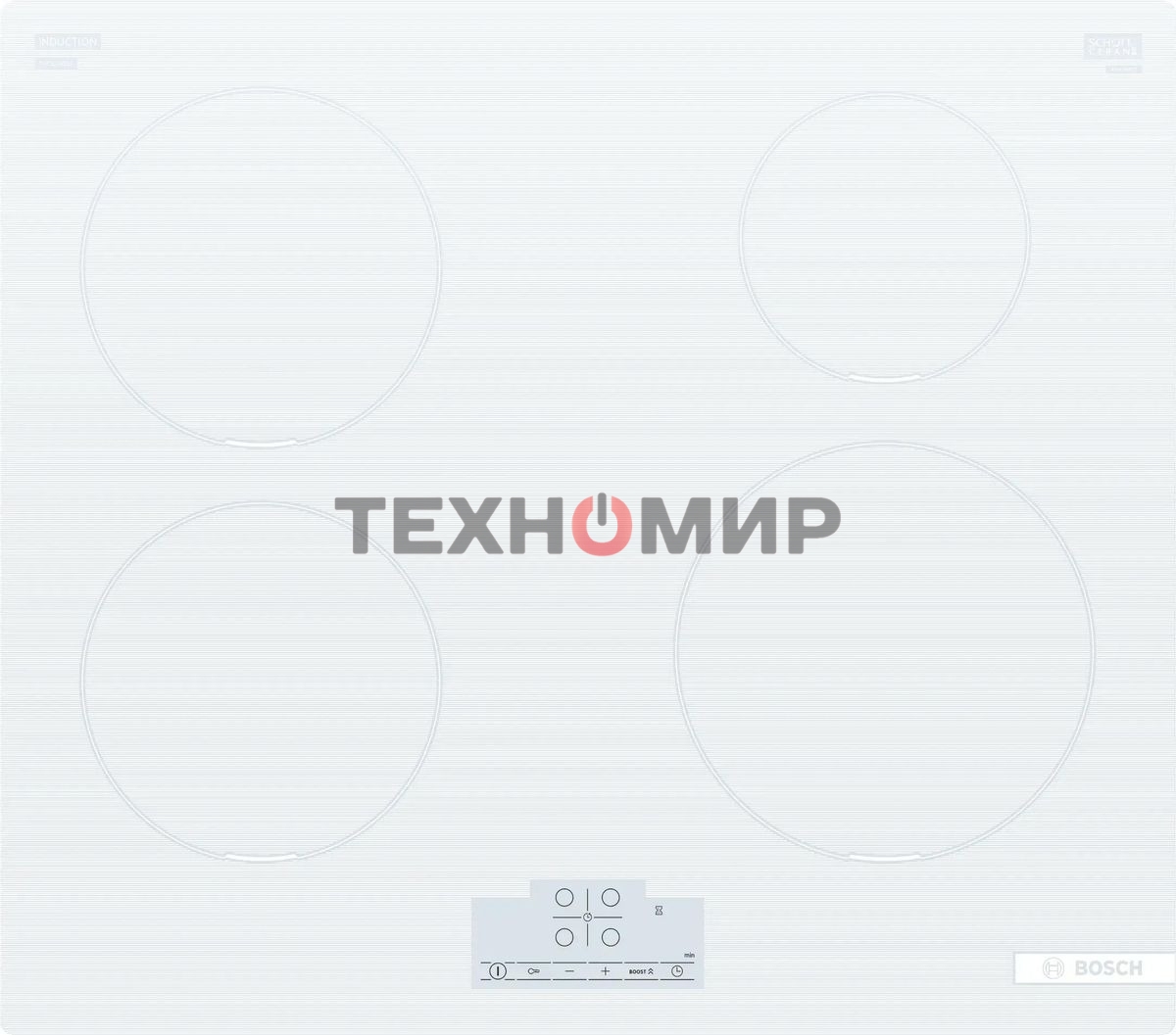 Индукционная варочная панель Bosch Serie 6 PUE612BB1E белый