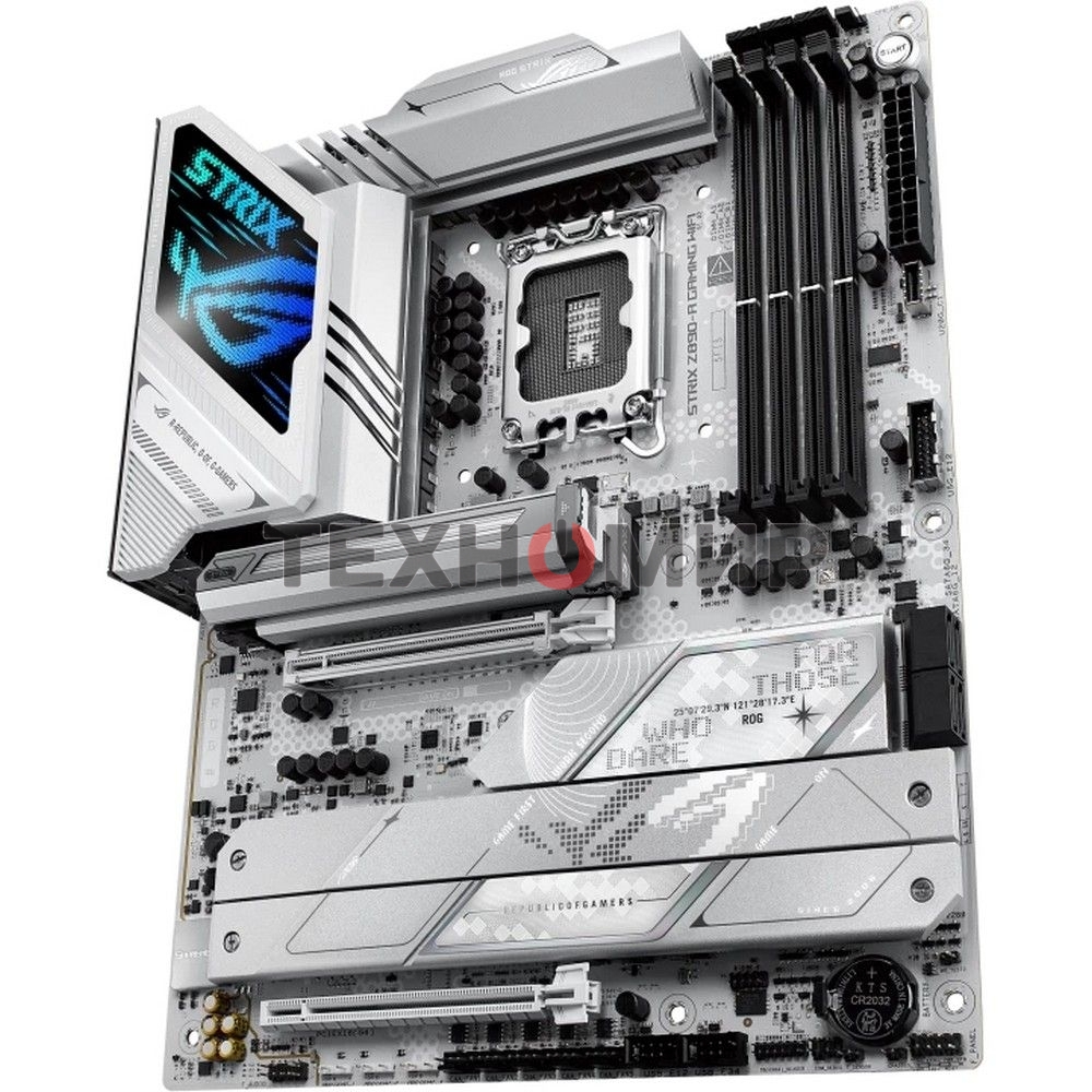 Материнская плата ASUS ROG STRIX Z890-A GAMING WIFI, LGA 1851, Intel Z890, 4xDDR5, 4xSATA, 5xM.2, 1xPCIe 4.0 x16, 1xPCIe 5.0 x16, 1xHDMI, 1xDP, 1x 2.5Gb LAN, 2xUSB-A 3.2 Gen 1, 5xUSB-A 3.2 Gen 2, 1xUSB-C 3.2 Gen 2, 2xThunderbolt 4, 2x3.5 мм, 7.1, ATX