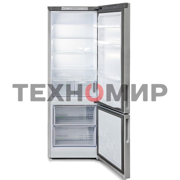 Холодильник Бирюса М6132 металлик двухкамерный 245/85л морозилка снизу, автоматическое