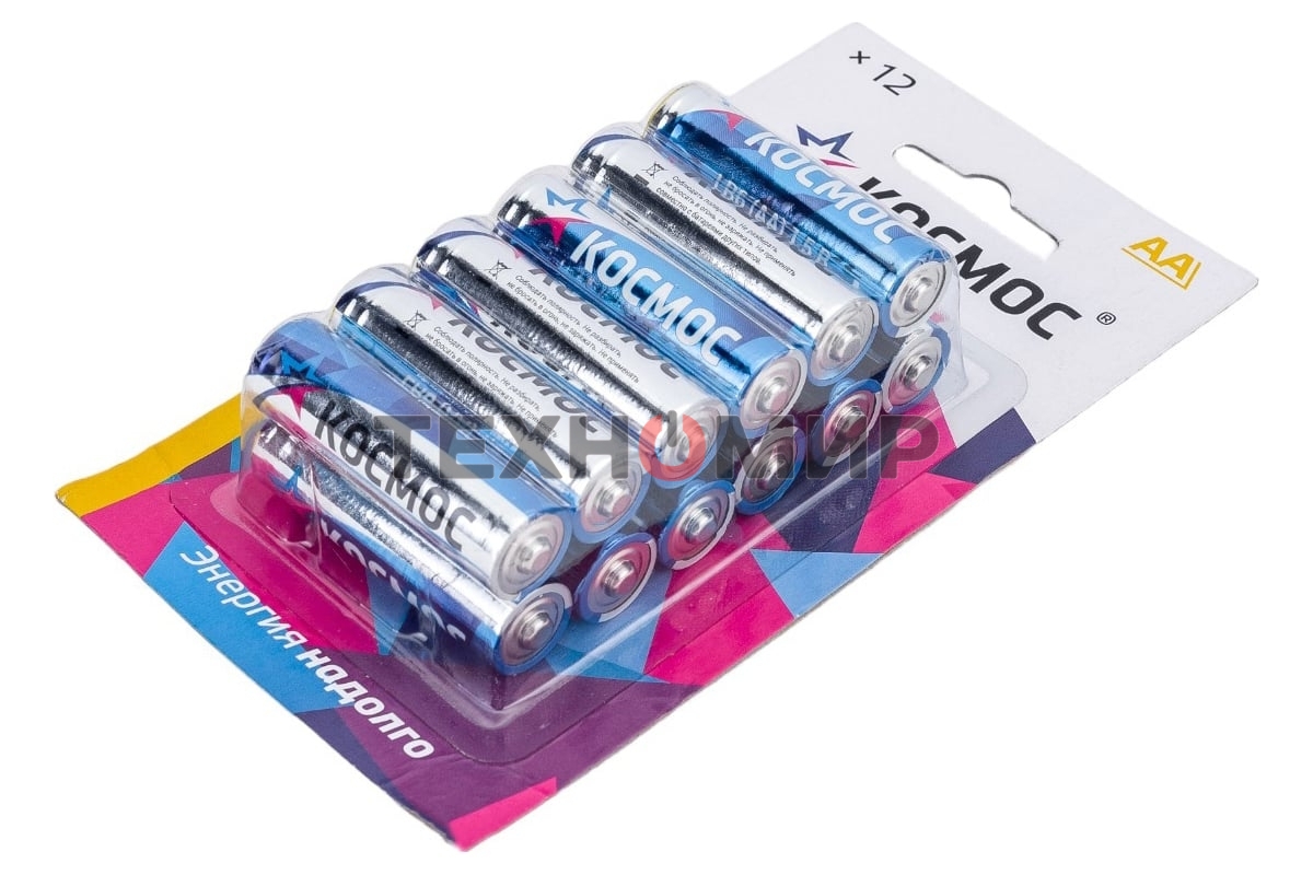 Элемент питания Космос алкалиновый AA/LR06 BP-12 (блист.12шт)