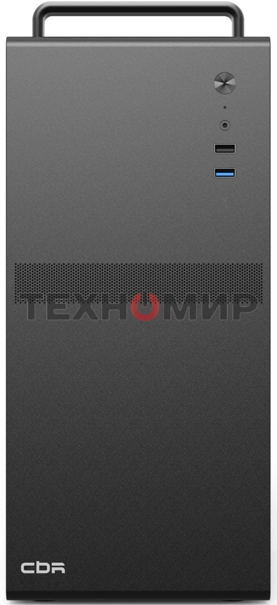 Компьютерный корпус CBR mATX Minitower V205, без БП, 1хUSB 3.0, 1хUSB 2.0, HD Audio+Mic, ручка, каркас металл 1.8мм, Black PCC-MATX-V205-WPSU