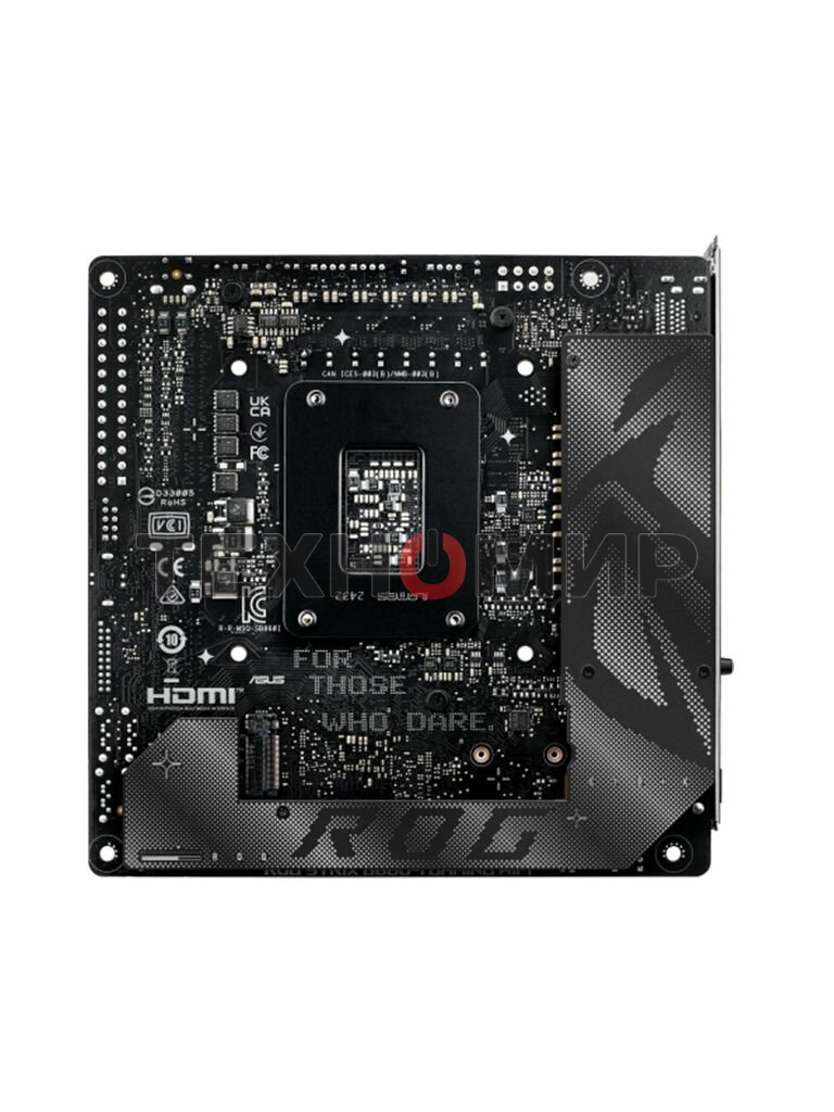 Материнская плата ASUS ROG STRIX B860-I GAMING WIFI, LGA1851, Intel B860, 2xDDR5, 4xSATA, 2xM.2, 1xPCIe 5.0 x16, 1xDP, 1xHDMI, 1xThunderbolt 4, 1x2.5Gb LAN, Wi-Fi 7, 2xUSB 2.0, 3xUSB 3.2 Gen 1, 1xUSB 3.2 Gen 2, 1xUSB 3.2 Gen 2x2, 1xUSB-C, 1xS/PDIF, 2x3.5 