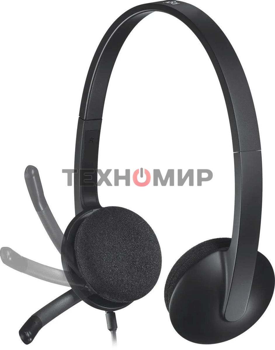 Гарнитура проводная Logitech Headset H340 USB graphite