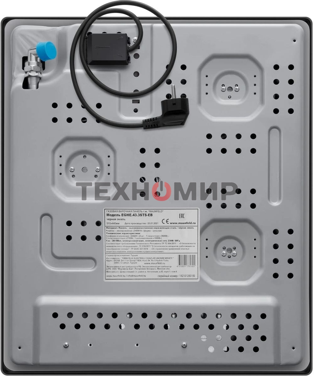 Газовая варочная панель Maunfeld EGHE.43.3STS-EB