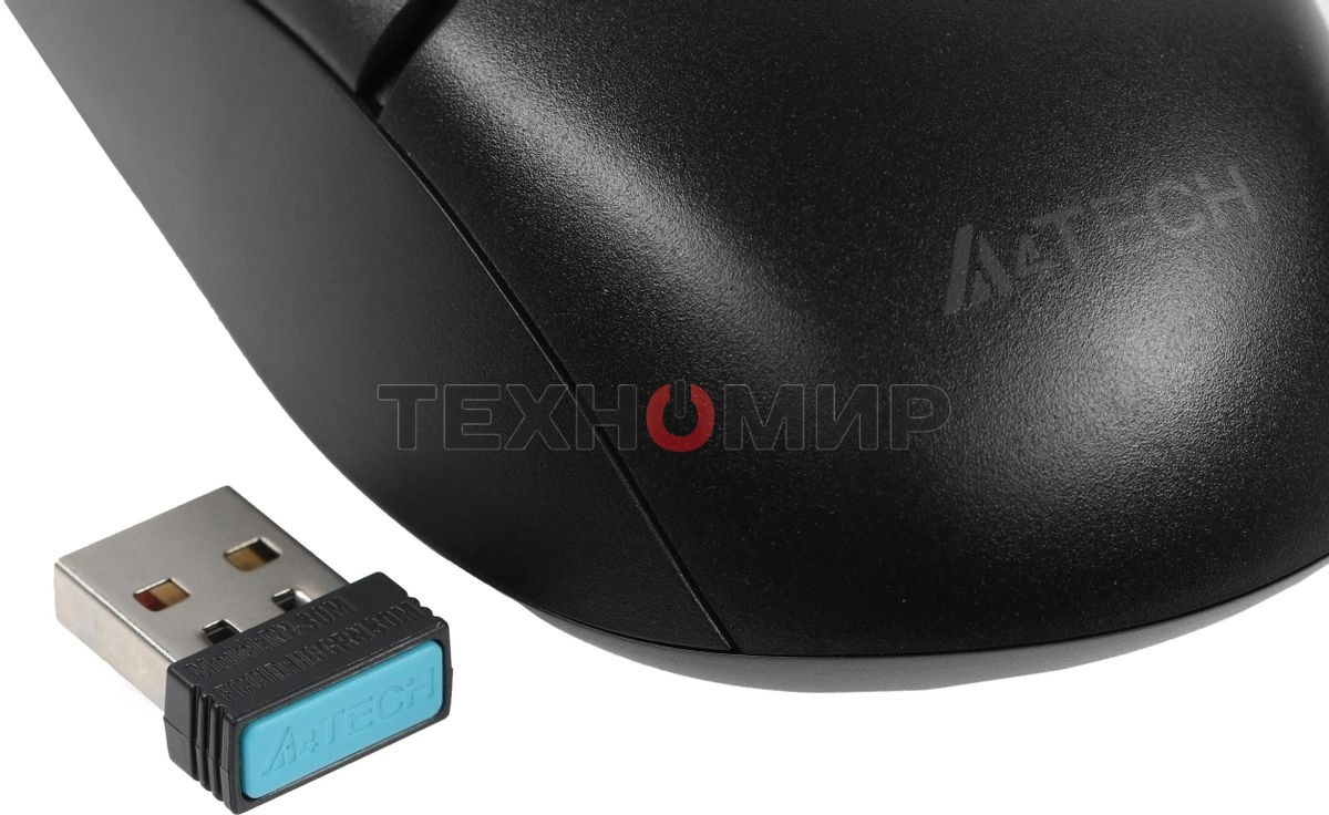 Мышь беспроводная A4Tech Fstyler FB12 черный, 1200 dpi, радиоканал, Bluetooth, USB, кнопки - 3
