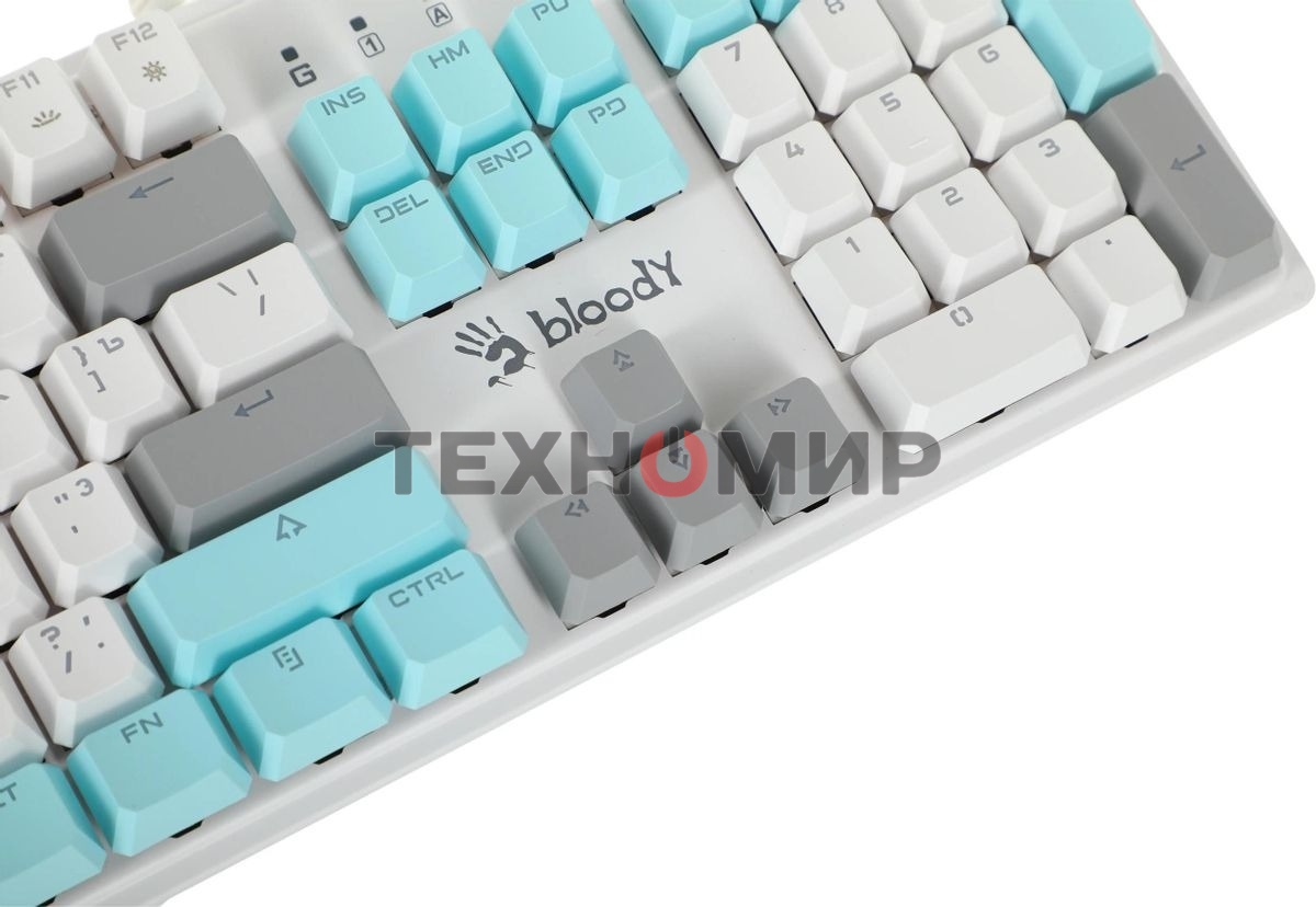 Клавиатура проводная A4Tech Bloody S510N USB белый