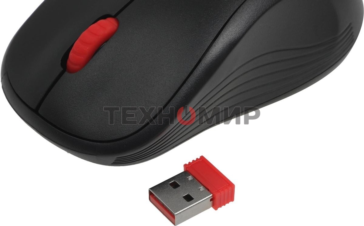 Мышь беспроводная Defender Bit MB-205 черный, 1200 dpi, радиоканал, USB, кнопки - 3