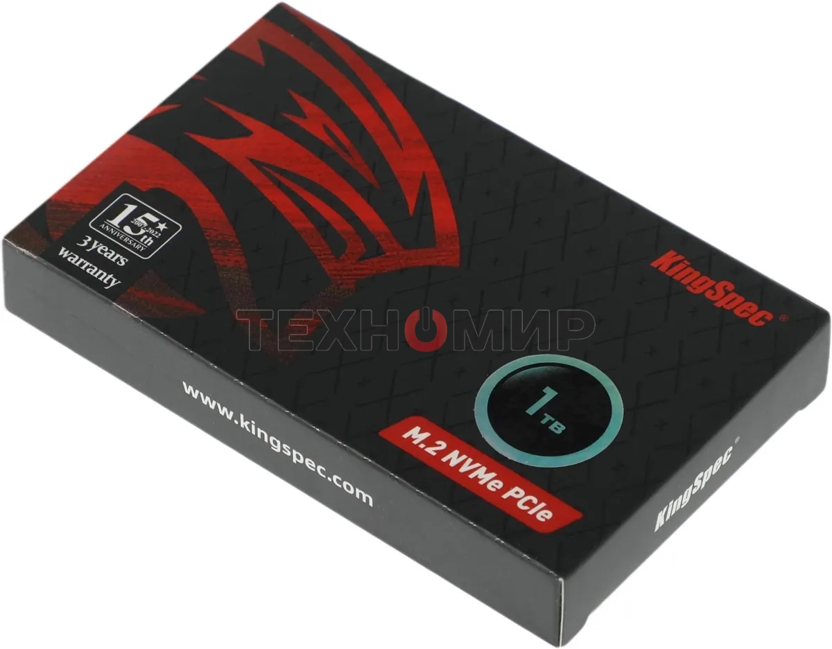 Накопитель SSD KingSpec NE-1Tb, 1Tb, PCIe 3.0 x4, M.2 2280, NVMe, R/W 2400/1900