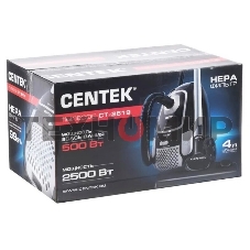 Пылесос Centek CT-2519 черный/хром, 500/2500 Вт, уборка сухая, пылесборник мешок 4 л