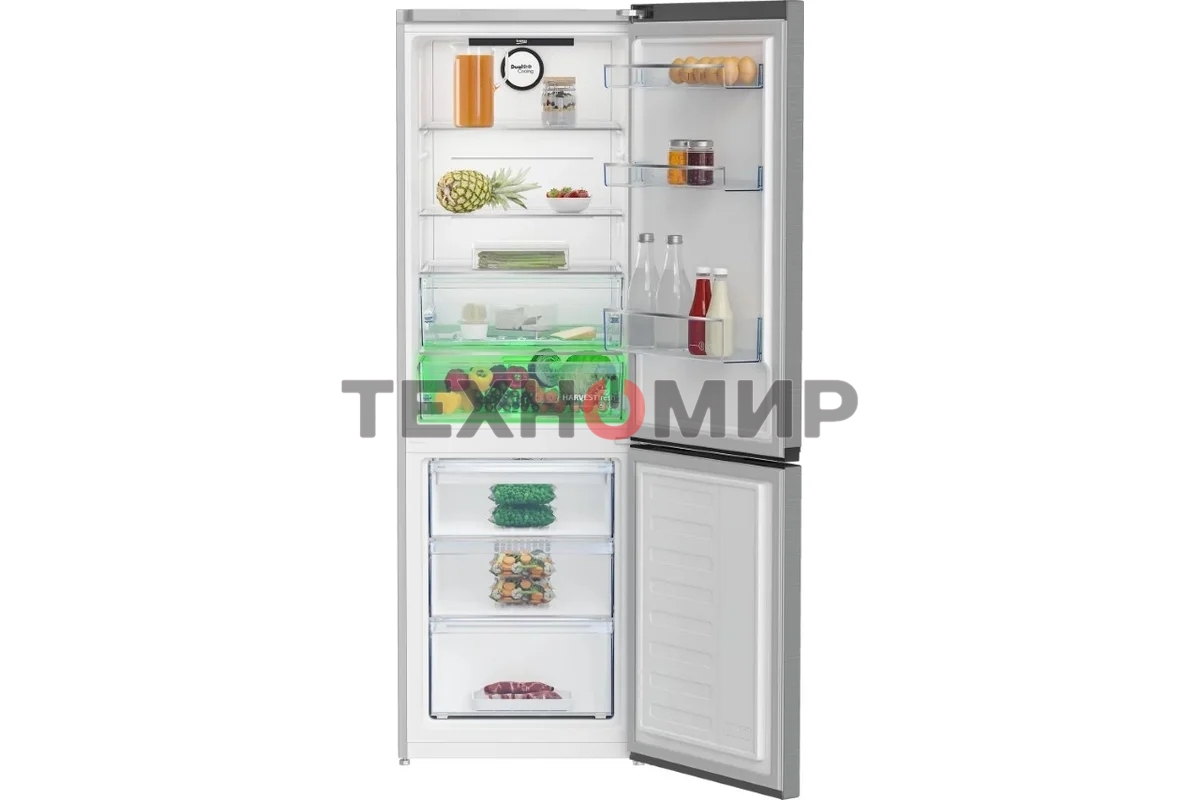 Холодильник Beko B3RCNK362HX нержавеющая сталь двухкамерный 220/100л морозилка снизу Total No Frost