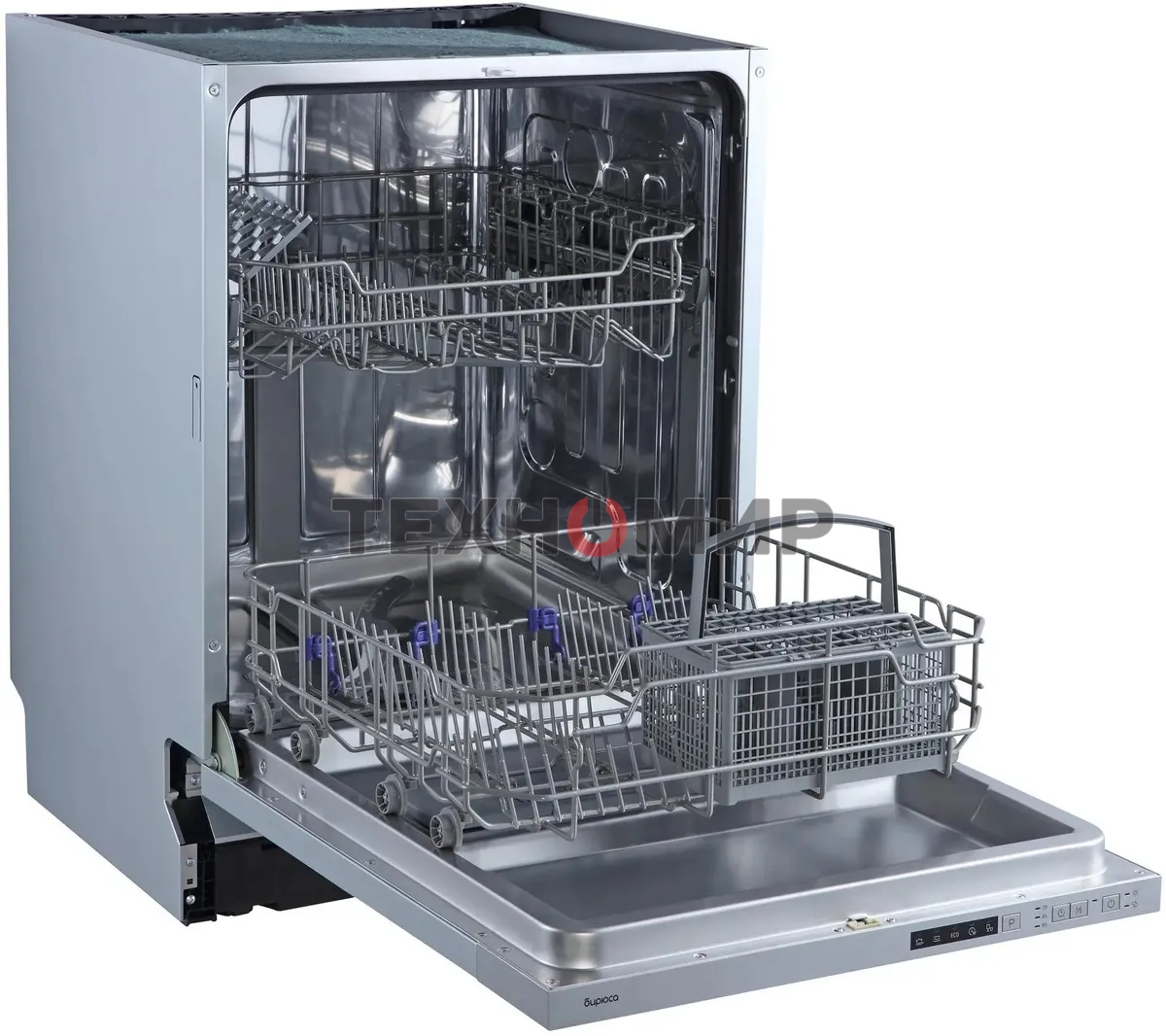 Встраиваемая посудомоечная машина Бирюса DWB-612/5, серебристый, 59.8 см, 12 компл., 49 дБ, класс A++