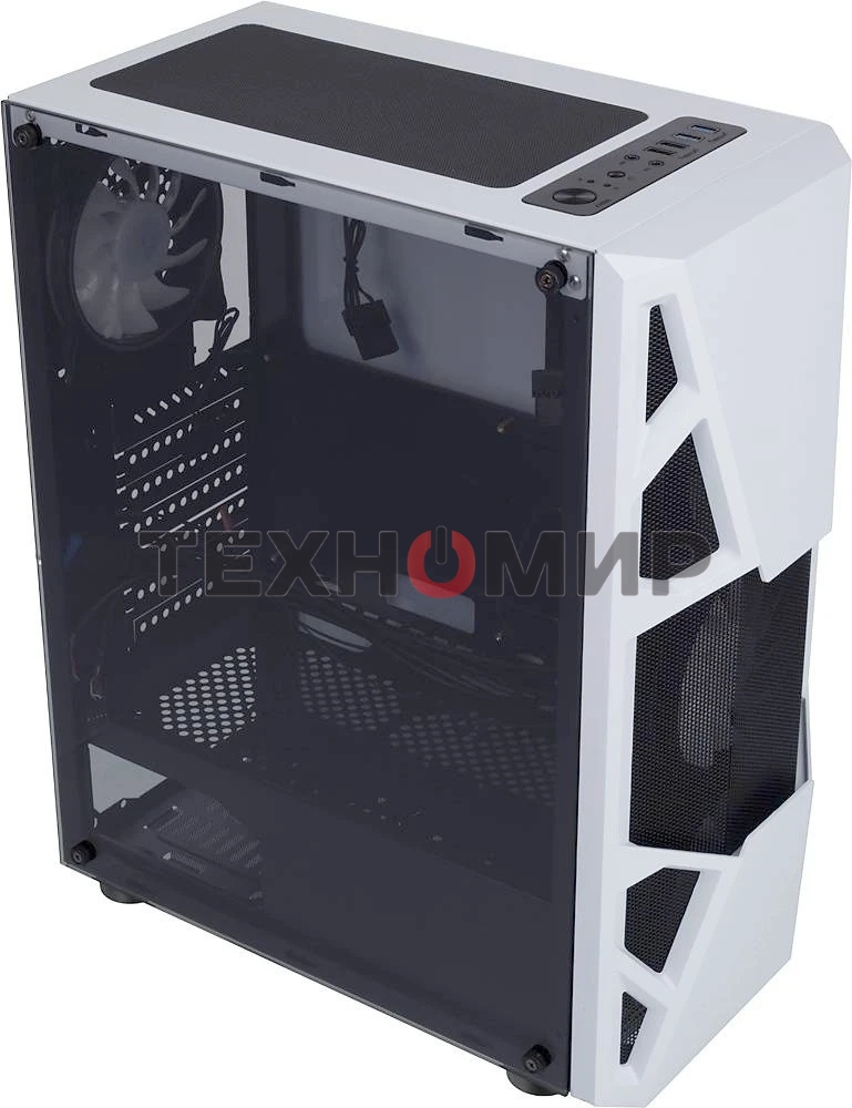 Компьютерный корпус AeroCool/Formula CL-3303W RGb белый без БП ATX 6x120мм 2xUSB 2.0 1xUSB 3.0 audio bott PSU