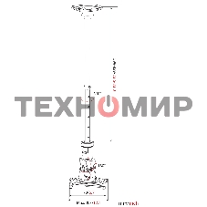 Кронштейн для проектора Cactus CS-VM-PR01L-BK черный макс.10кг настенный и потолочный поворот и наклон