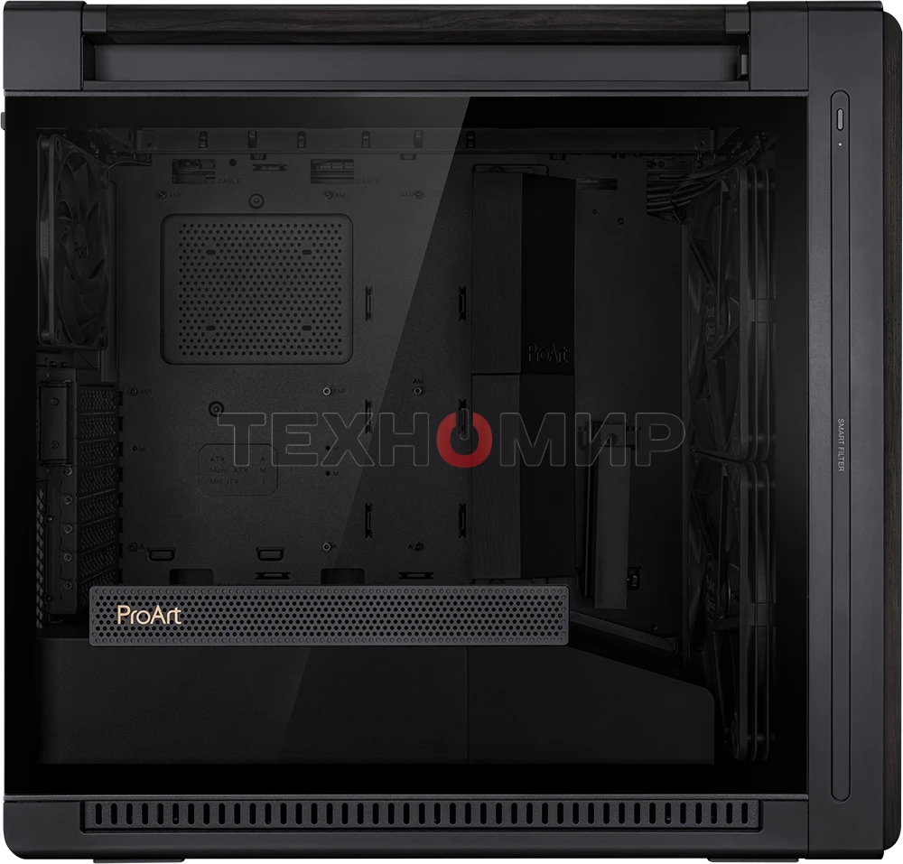 Компьютерный корпус ASUS PROART PA602 WOOD TG PWM черный