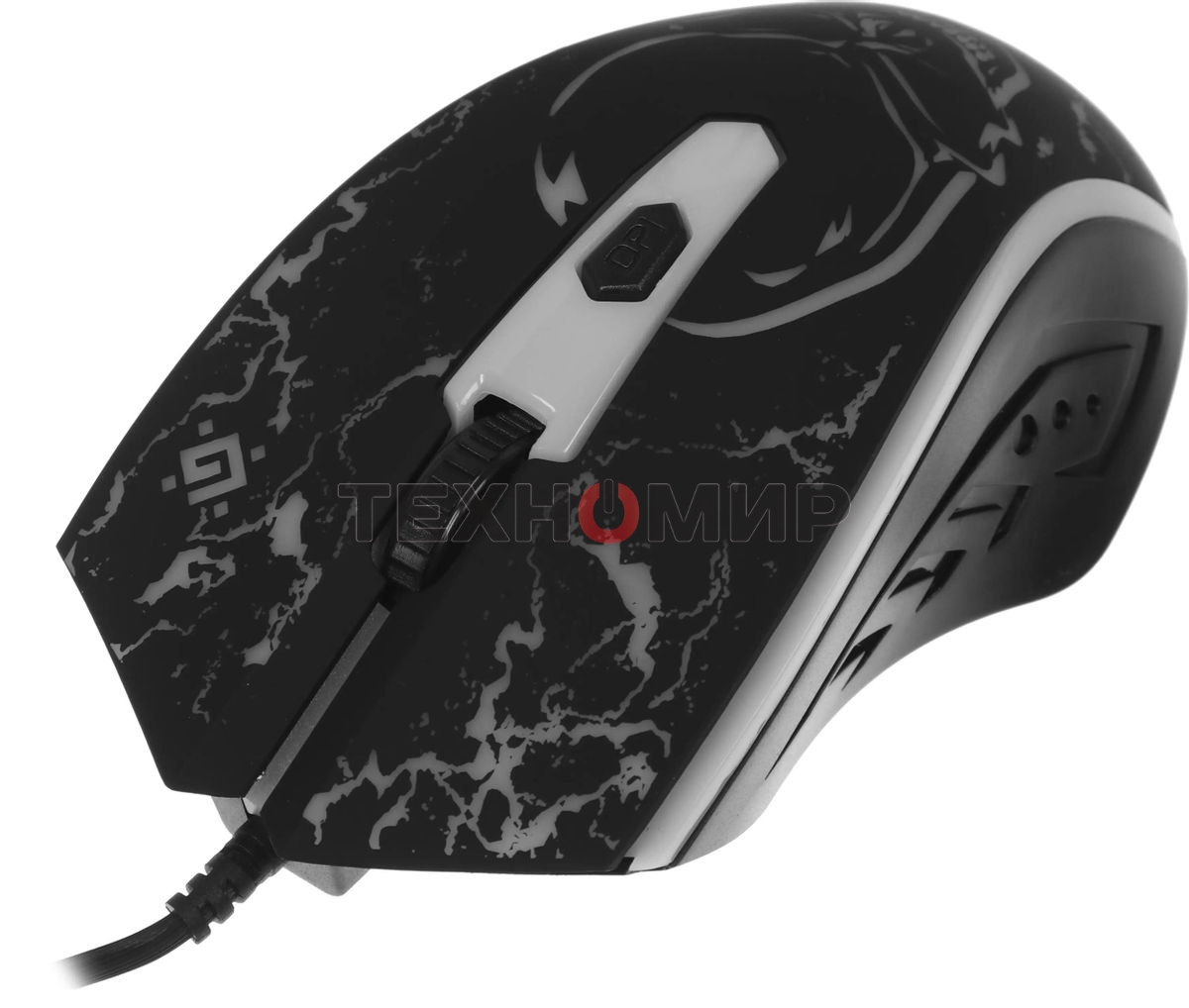 Мышь проводная Defender Overmatch GM-069 черный, 2400 dpi, USB, кнопки - 4