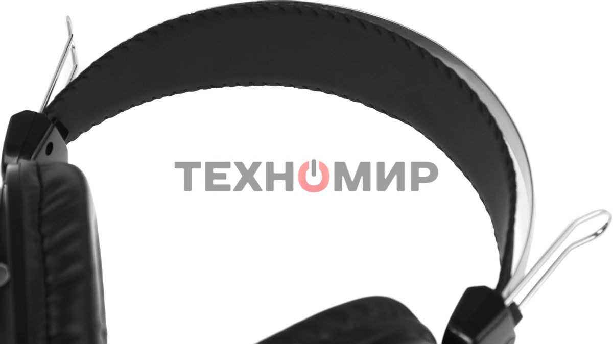 Гарнитура проводная с микрофоном A4Tech HU-50 черный 2м накладные USB оголовье