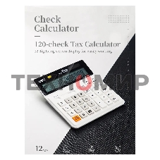 Калькулятор бухгалтерский Deli EM01010 белый 12-разр.