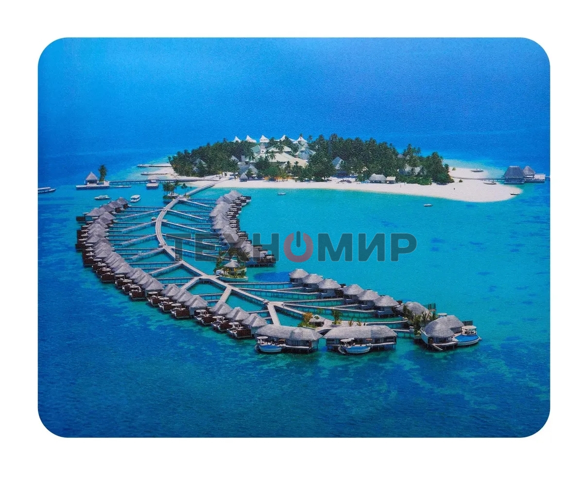 Коврик для мыши Buro BU-M10020 рисунок/тропический отель