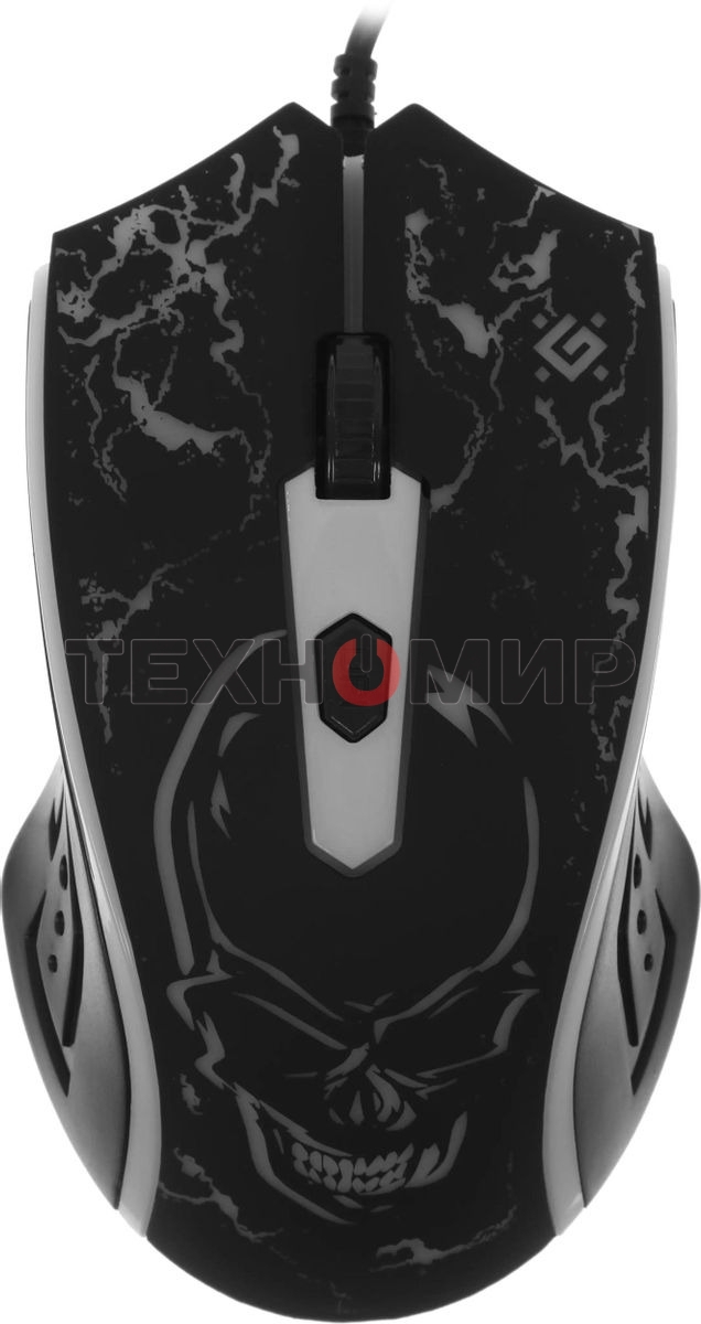 Мышь проводная Defender Overmatch GM-069 черный, 2400 dpi, USB, кнопки - 4