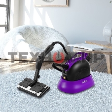 Пароочиститель напольный Kitfort КТ-9102-1 черный/фиолетовый
