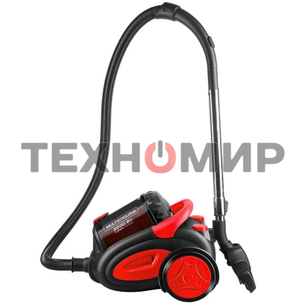 Пылесос Centek CT-2520 черный/красный, 400/2200 Вт, уборка сухая, пылесборник циклонный фильтр 2 л