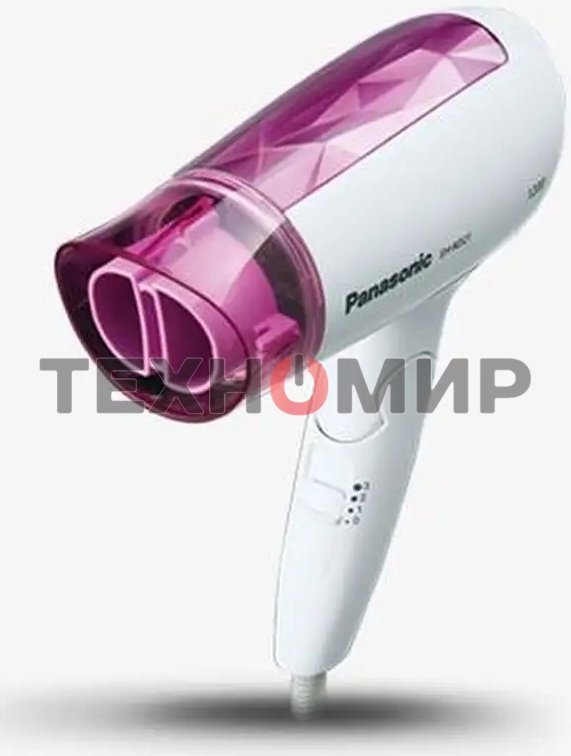 Фен Panasonic EH-ND21-P615 белый/розовый, 1200 Вт, компактный