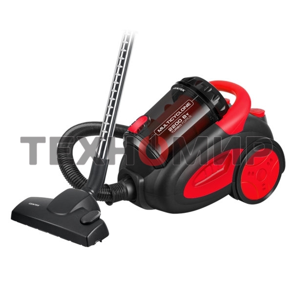 Пылесос Centek CT-2520 черный/красный, 400/2200 Вт, уборка сухая, пылесборник циклонный фильтр 2 л