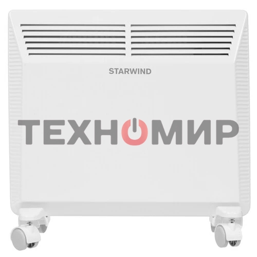 Конвектор электрический Starwind SHV5010, белый, 1000 Вт, 15 м2, термостат, 1 режим мощности