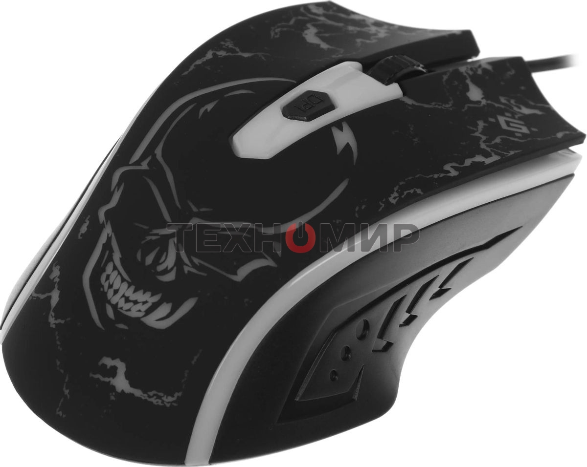 Мышь проводная Defender Overmatch GM-069 черный, 2400 dpi, USB, кнопки - 4