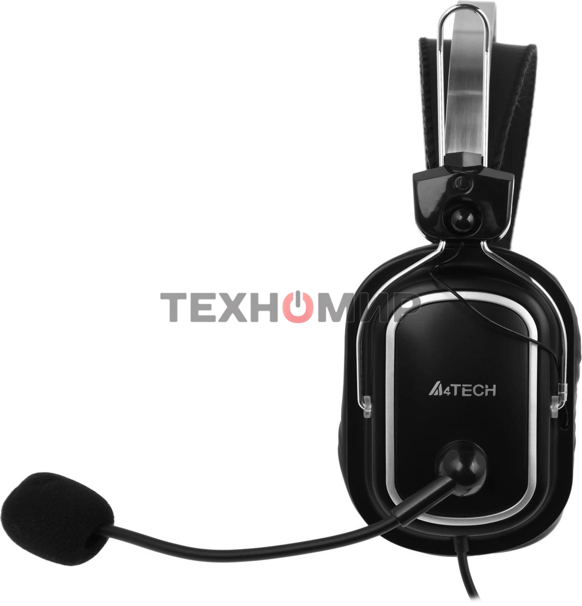 Гарнитура проводная с микрофоном A4Tech HU-50 черный 2м накладные USB оголовье