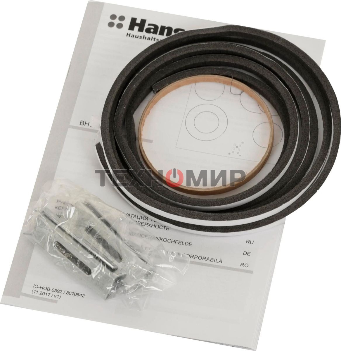 Встраиваемая варочная панель Hansa BHCI66706 Стеклокерамика, независимая, сенсорное управление, таймер, рамка, черная