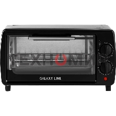 Мини-печь Galaxy Line GL 2625, черный, 8 л, 1000 Вт, таймер на 60 минут, индикатор работы, автоотключение