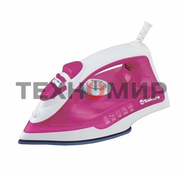 Утюг Sakura SA-3063NP 1800 Вт тефлон. подошва, пар. увлажнение, самоочист.