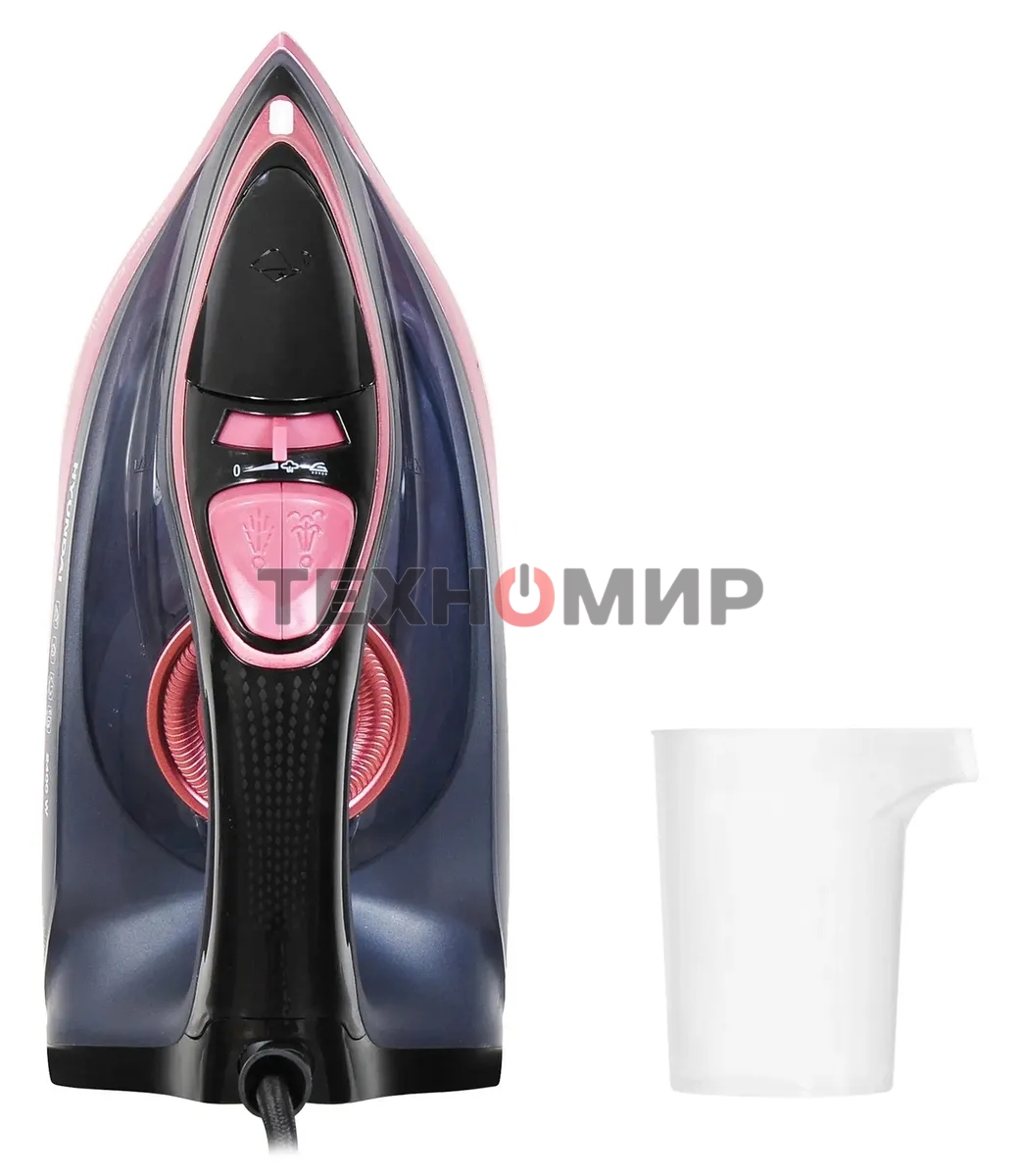 Утюг Hyundai H-SI01623 2400 Вт черный/розовый