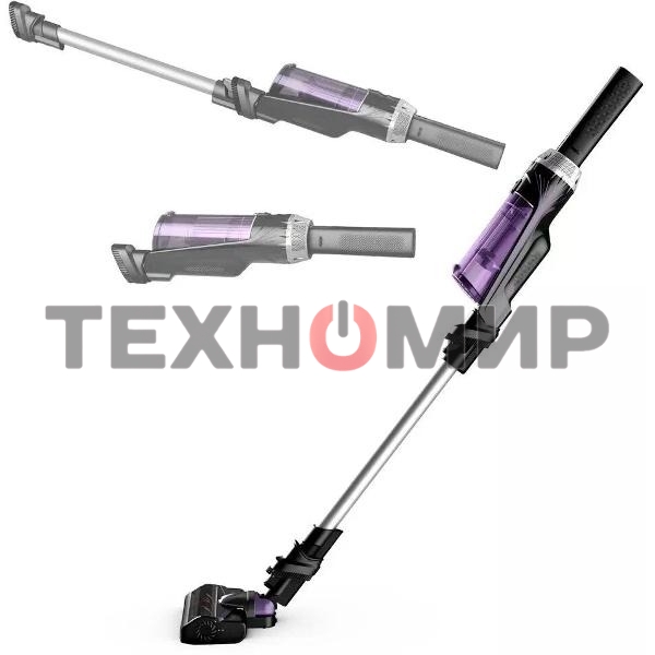 Пылесос Tefal TY1129WO, черный/фиолетовый, 100/500 Вт, уборка сухая, пылесборник контейнер 0.4 л