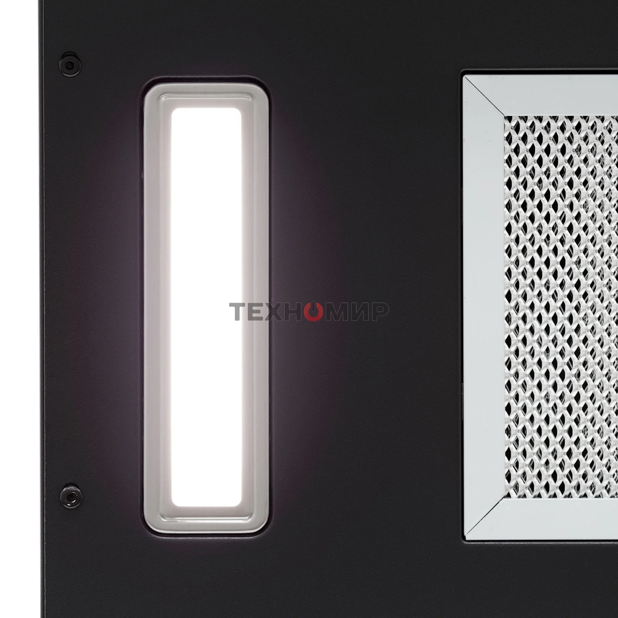 Вытяжка кухонная вертикальная Krona AURA 600 FRAME BLACK S черный с прозрачным кантом