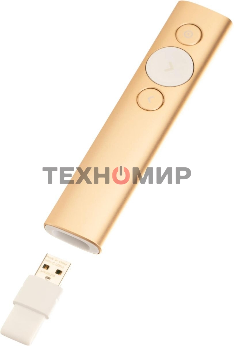 Презентер беспроводной Logitech Spotlight золотистый, радиоканал, USB, кнопки - 3
