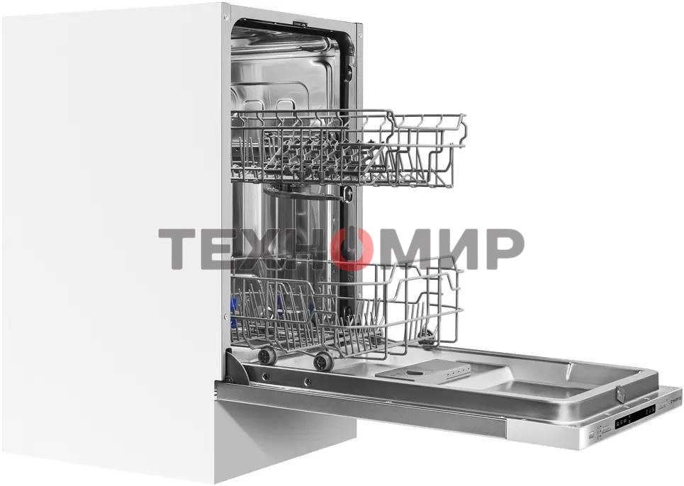 Встраиваемая посудомоечная машина Maunfeld MLP45120 Light Beam, узкая, ширина 44.8см, полновстраиваемая, загрузка 9