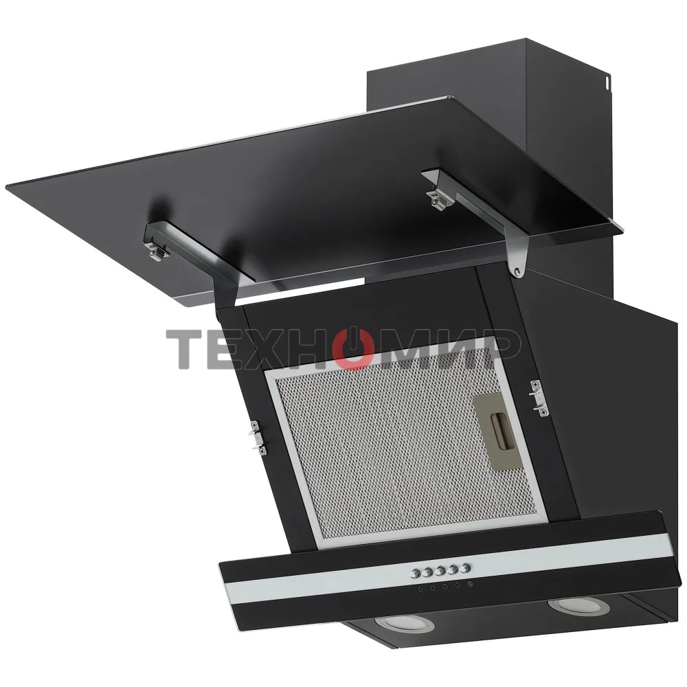 Вытяжка наклонная Krona Irma A 600 Black PB черный, 59.5 см, 1000 куб. м/ч, 62 дБ