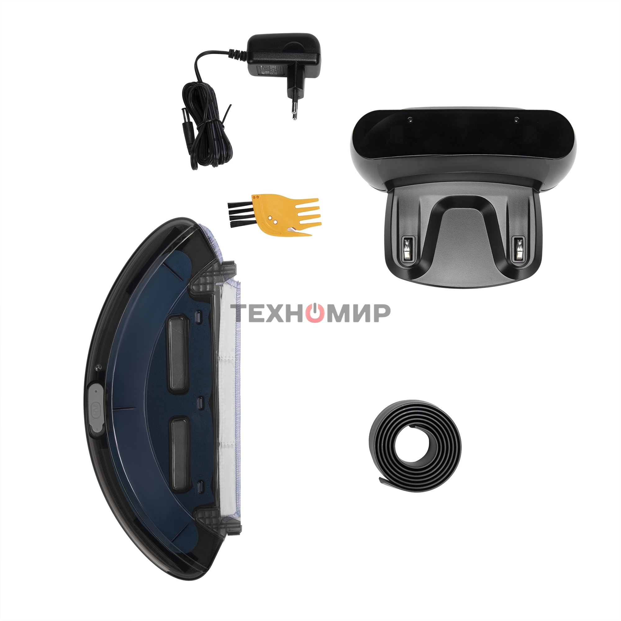 Робот-пылесос Vitek VT-1805 белый/синий, Li-Ion, уборка сухая/влажная, пылесборник контейнер 0.5 л