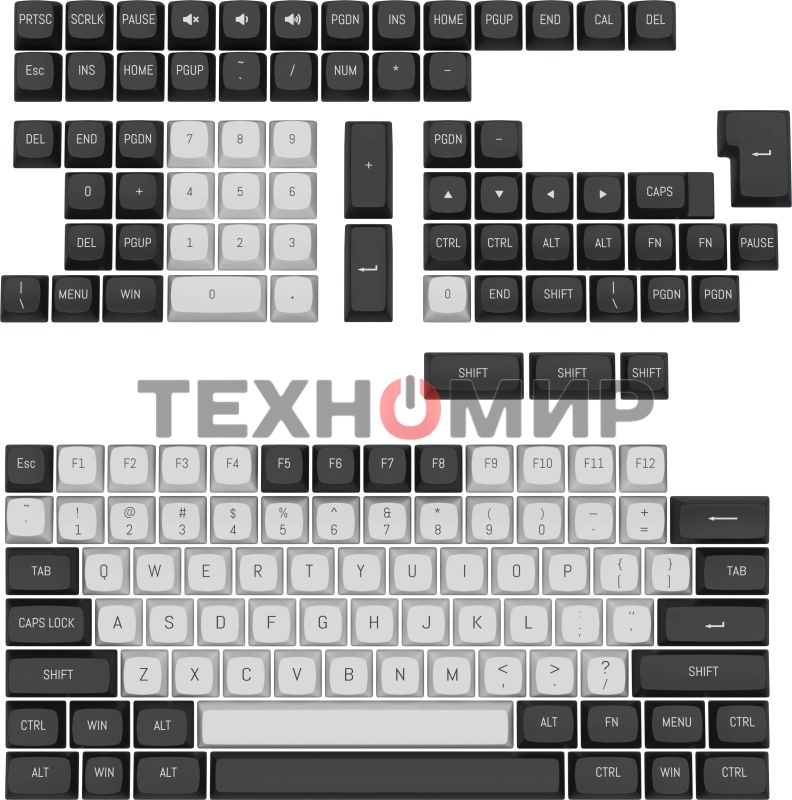 Кейкапы Redragon A132 Набор PBT кейкапов для клавиатуры,150шт, CSA 1