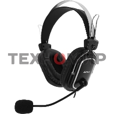 Гарнитура проводная с микрофоном A4Tech HU-50 черный 2м накладные USB оголовье