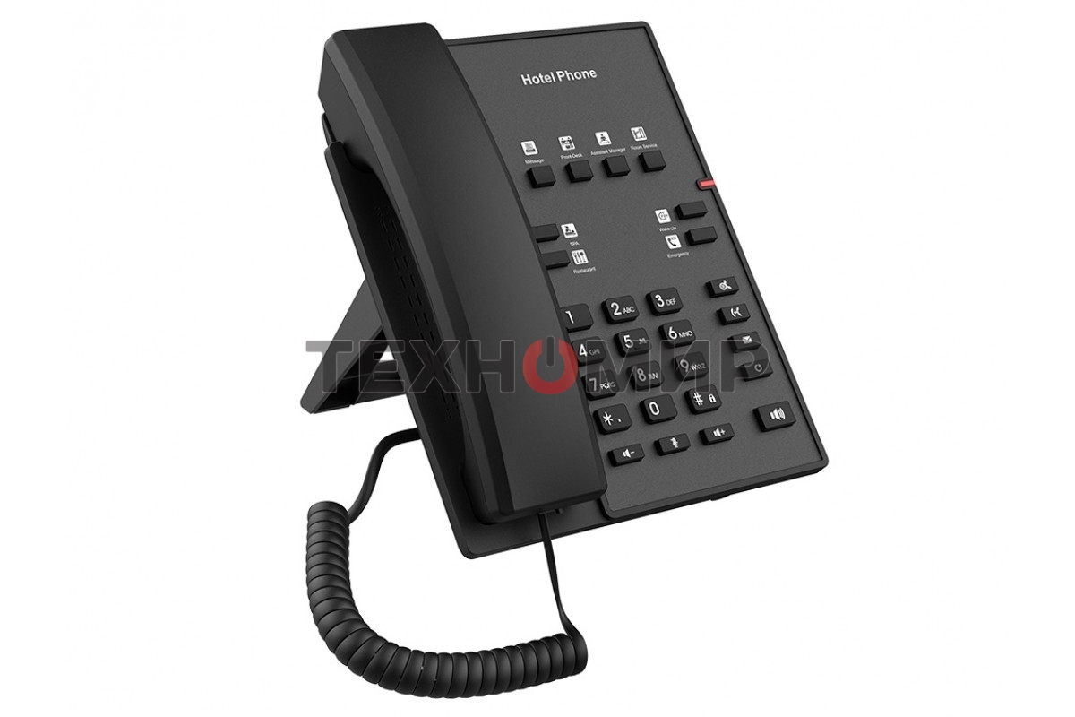 Телефон IP Fanvil H1 черный (H1 HOTEL PHONE) (упак.:1шт)