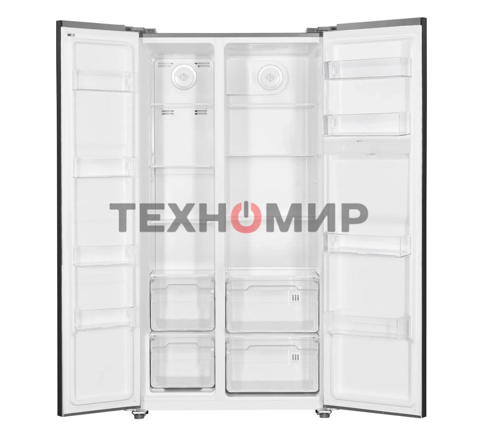 Холодильник Kraft KF-MS4801BI черный двухкамерный, 316/164 л, морозилка сбоку, No Frost, Side-by-Side