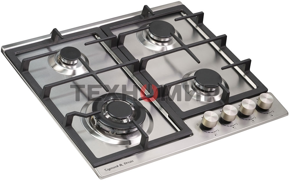 Газовая варочная панель Zigmund & Shtain G 14.6 S независимая, нержавеющая сталь