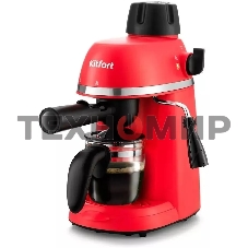 Кофеварка капельная Kitfort КТ-760-1 красный/черный, молотый кофе, 240мл, 800Вт, 3,5 бар