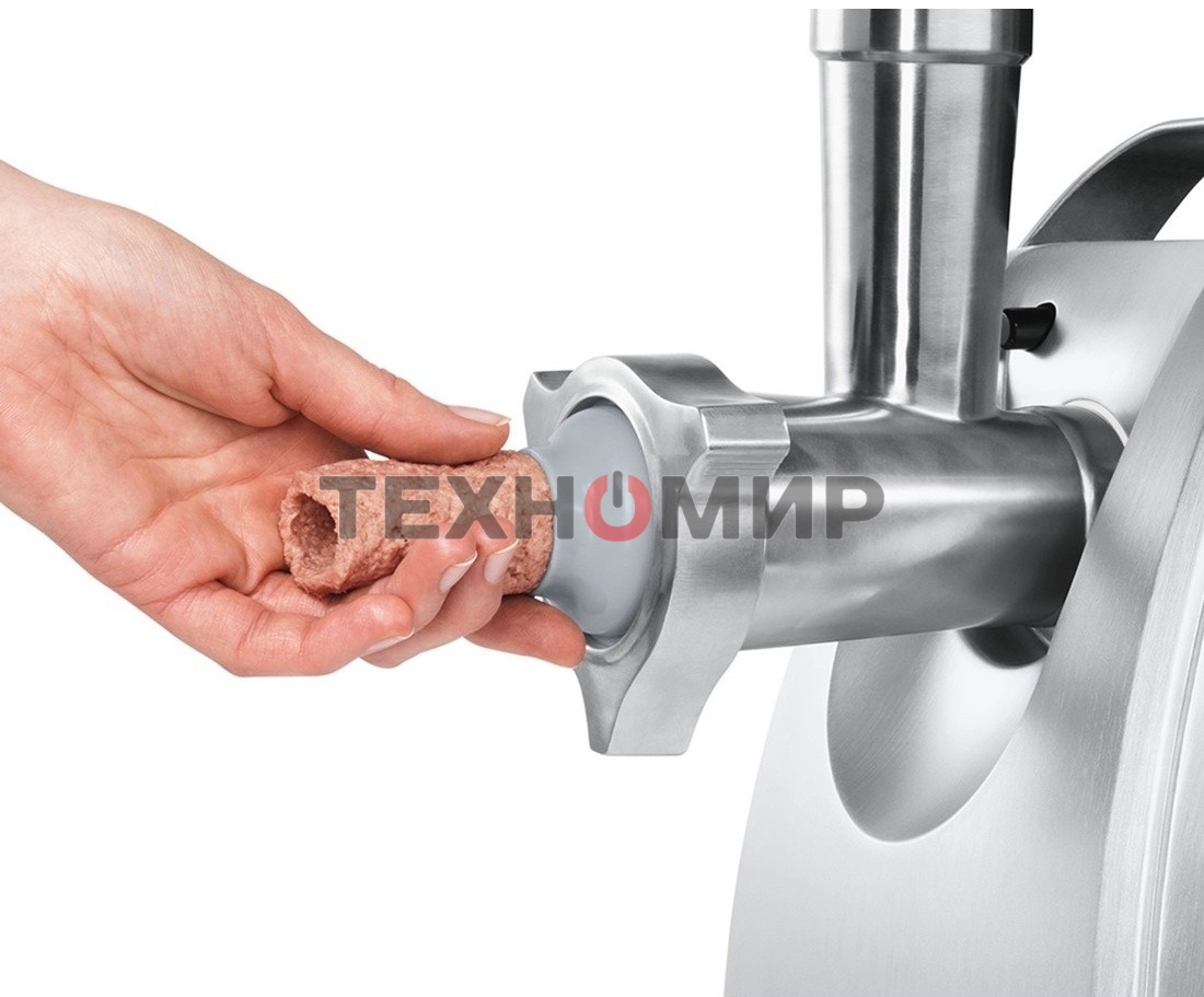 Мясорубка электрическая Bosch MFW68680 черный, 2200 Вт, 4.3 кг/мин, реверс, защита от перегрузки, насадки - 5