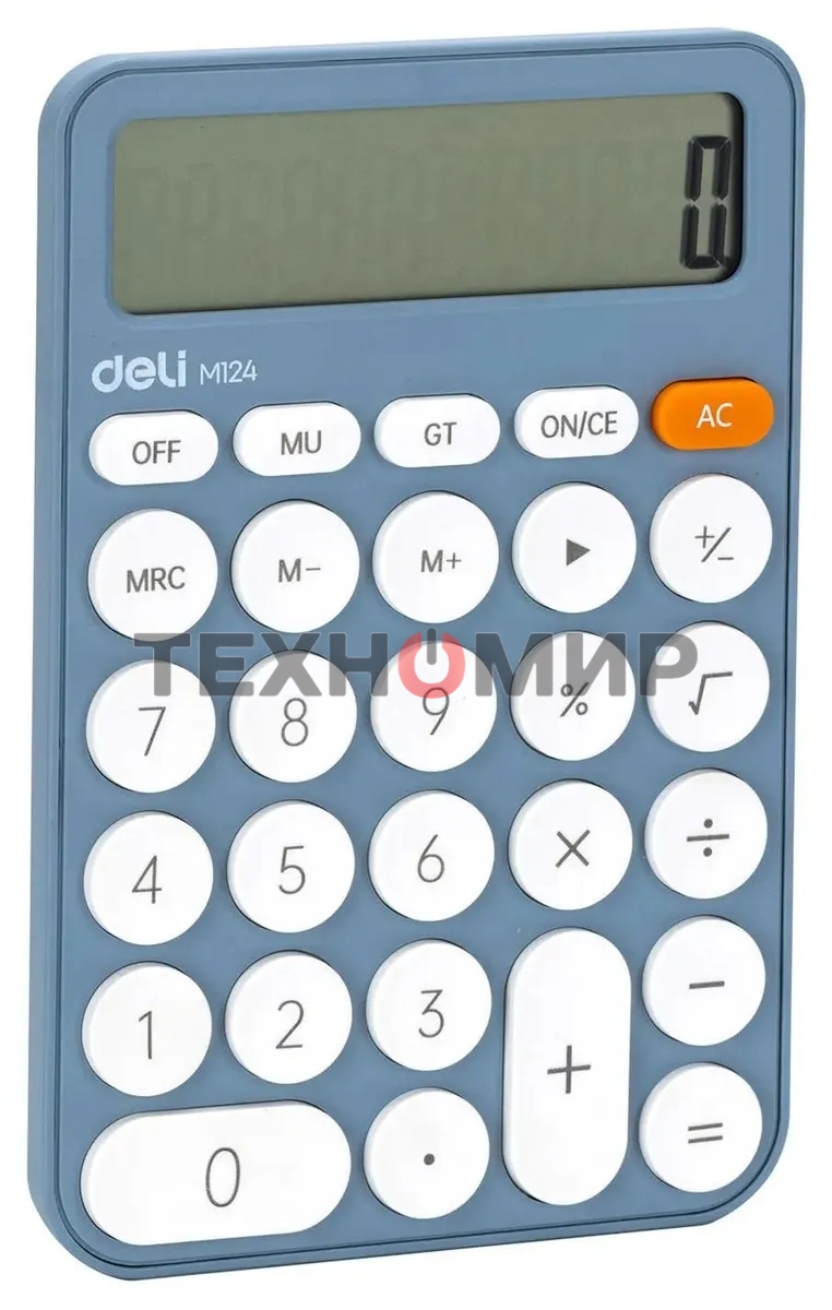 Калькулятор настольный Deli EM124BLUE синий 12-разр.