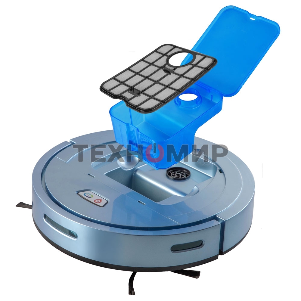 Робот-пылесос Endever Spectre-88 голубой, 1500 мА/ч Li-ion, уборка сухая/влажная, пылесборник контейнер 0.4 л