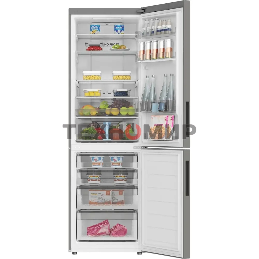 Холодильник Haier C2F619CFU1 серебристый двухкамерный 256/108л морозилка снизу, No Frost